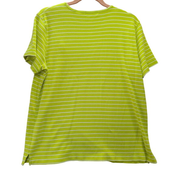 Liz Claiborne Womens T-Shirt Multi-Color Size Large 100% Cotton Short Sleeve - Picture 2 of 12